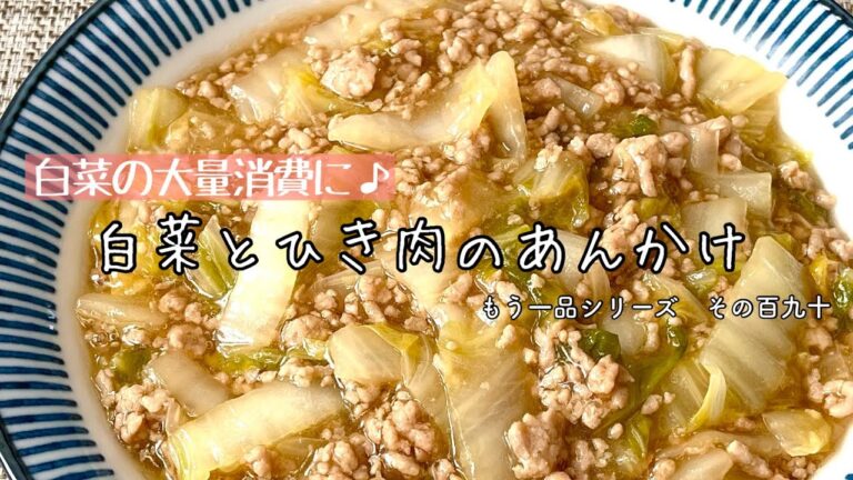 【簡単料理】とろ～り、そぼろあんがたまらない！白菜とひき肉のあんかけ/作り方/レシピ/節約/大量消費/手抜き【主婦の独り言】