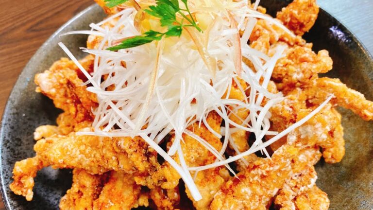 これだけは教えたくない!!ってくらい唐揚げ史上一番簡単で超絶旨い!! サックサク♪『せせりの超さっぱり土佐酢から揚げ』Crispy♪ Vinegar sauce fried chicken neck