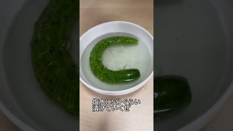蛇腹きゅうりの旨辛漬け😋　#shorts