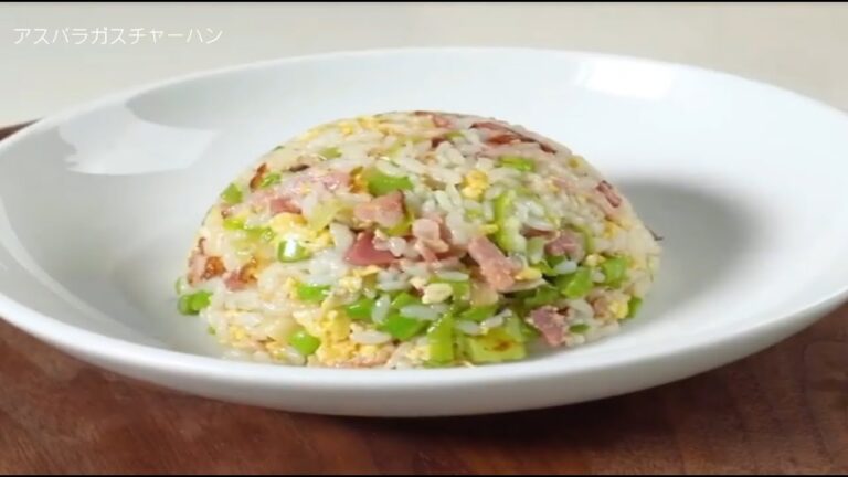 【アスパラガスチャーハン】料理家を目指すサラリーマンの今日の献立🍳【ASMR,作り方,簡単レシピ】