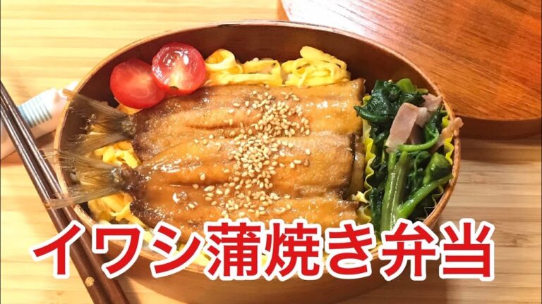 【お弁当作り】カルシウム豊富で栄養満点！簡単に作れるイワシの蒲焼弁当Sardine kabayaki bento