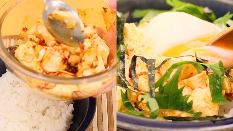 食べるラー油のピリ辛豆腐丼｜C CHANNELレシピ