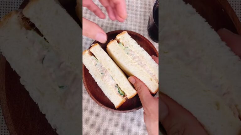 大手食品メーカー勤務開発担当者考案！【超王道で絶品！ツナサンド】食パンアレンジレシピ　#shorts