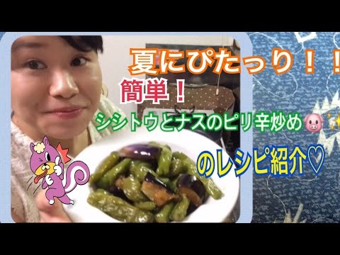 【ズボラ女子飯】夏にぴたっり！？シシトウとナスのピリ辛炒め！！
