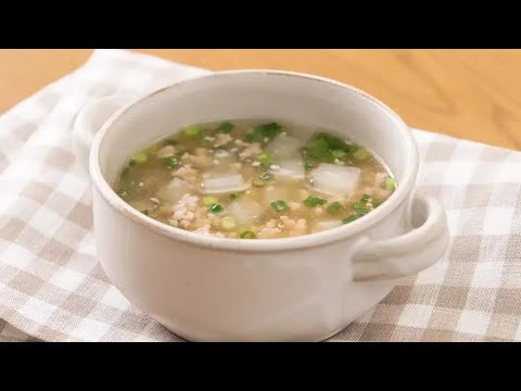 鶏ひき肉と大根のとろみ生姜スープ