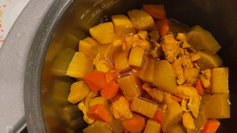 ホットクックで煮物！鶏肉の大根の甘辛煮を作ってみた