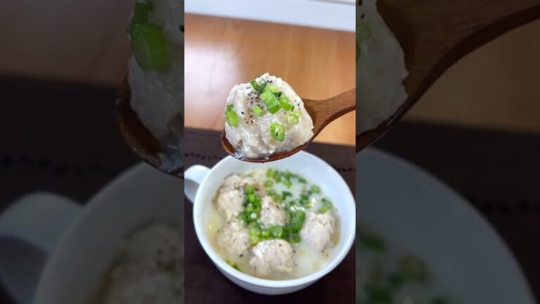 【レンジで1発！鶏だんごの中華風白湯スープ】