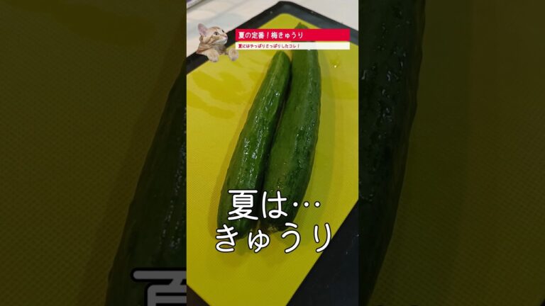 【レシピ】このウメキュウが一番好き♡｜梅きゅうり｜梅肉のたたききゅうり