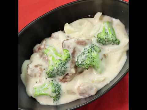 クリームがしっとりからんだボリュームおかず 牛肉とブロッコリーのクリーム煮 ｜ moguna[モグナ]