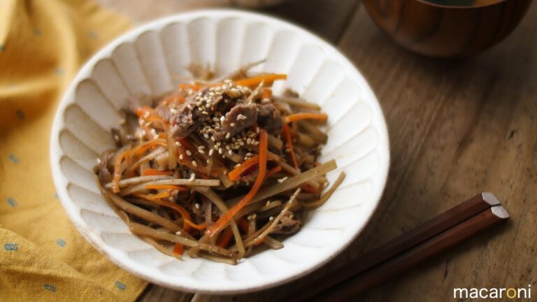 【下味冷凍】旨味たっぷり！ ピリ辛 牛 ごぼう きんぴら のレシピ 作り方