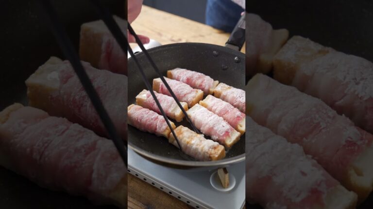 【お好みソースで】簡単！厚揚げのお好み風肉巻き【#Shorts】#レシピ動画