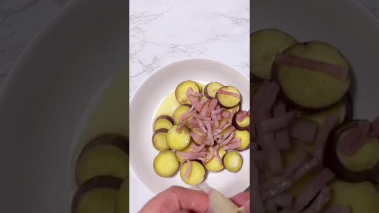 さつまいもとベーコンとろけるチーズ レンジでチン