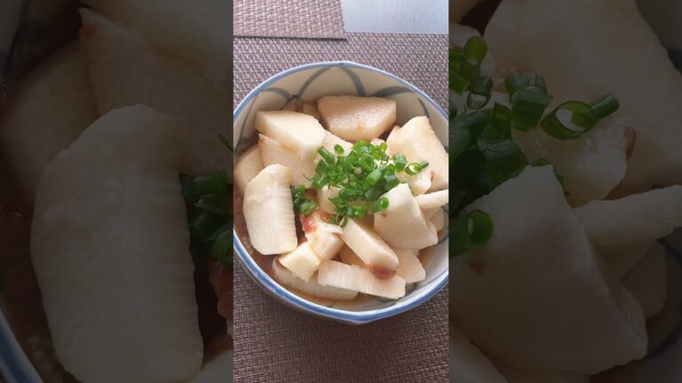 切って和えるだけ❗【さっぱり美味しい❗長芋の梅肉めんつゆ和え】 #Shorts #ひめりんご