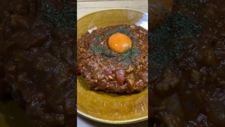 レンジで一撃【トマトキーマカレー】の作り方　#shorts #レンジ飯