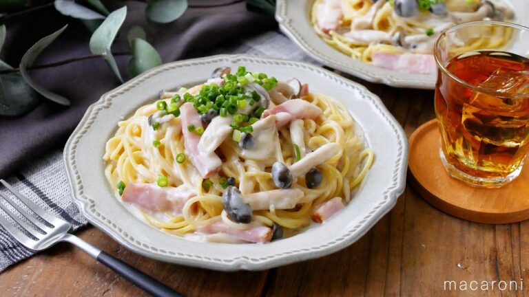 【しめじとベーコンのみそクリームパスタ】合わせみそでコクうま！寒い時期にぴったり♪｜macaroni（マカロニ）