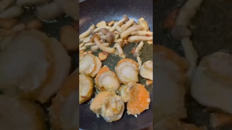 ホタテゲットしたので大好物のホタテのガーリックソテーをつくり中