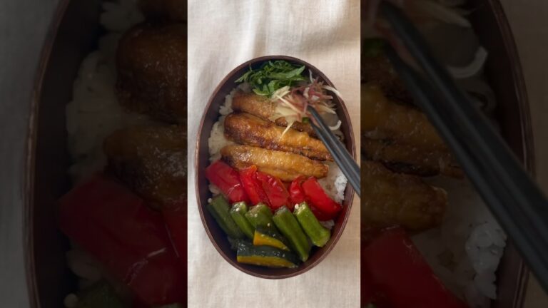 【イワシ蒲焼弁当】#shorts #お弁当詰め方動画 #つくおきレシピ