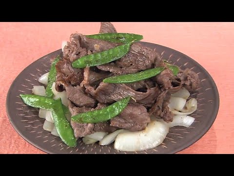 牛肉と新玉ねぎの塩すき焼き