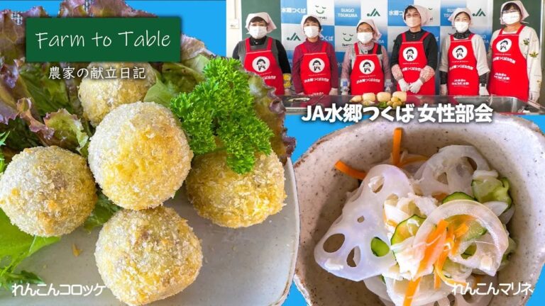 Farm to Table 農家の献立日記 「れんこんコロッケ・れんこんマリネ」JA水郷つくば女性部