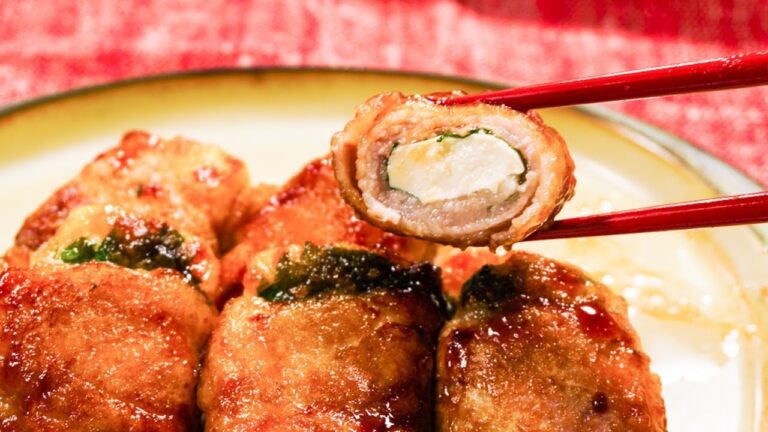 ご飯が進む！豆腐の肉しそ巻き