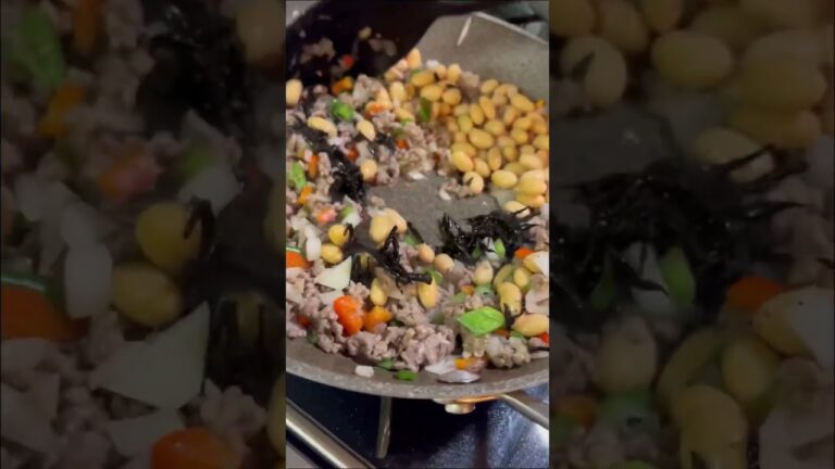 ＼キーマカレー風／大豆とひじきのカレーそぼろ丼 レシピはコメント欄に記載 #shorts