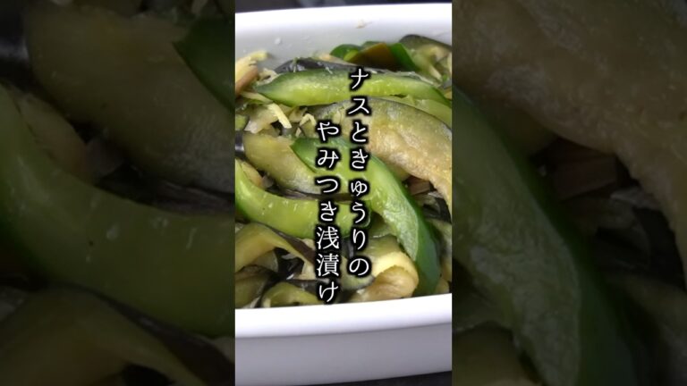 ナスときゅうりの浅漬けの作り方｜切って漬けるだけで簡単！#なすレシピ #きゅうりレシピ #浅漬け #漬物 #簡単レシピ #料理 #料理研究家ゆかり #shorts