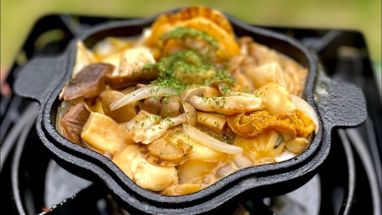 “にんにくん”でホタテとキノコのバター蒸し！！★★★★