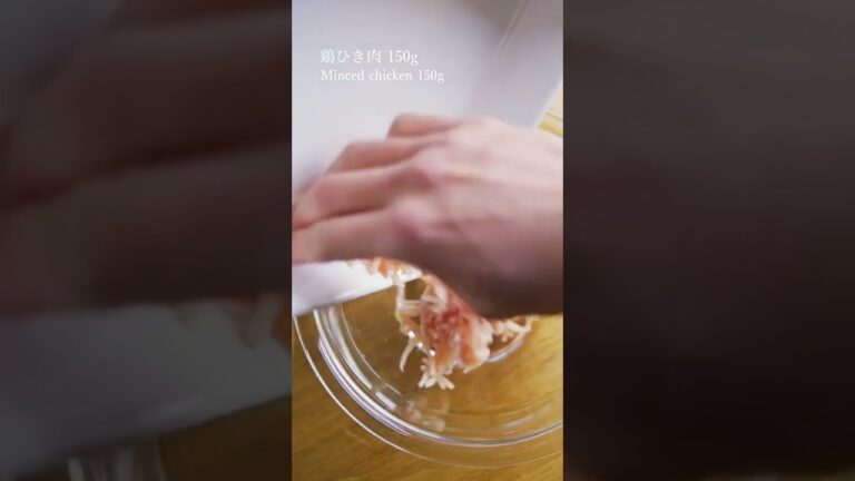 【出汁が旨い！】鶏ひき肉のハンバーグ きのこのあんかけ　#shorts