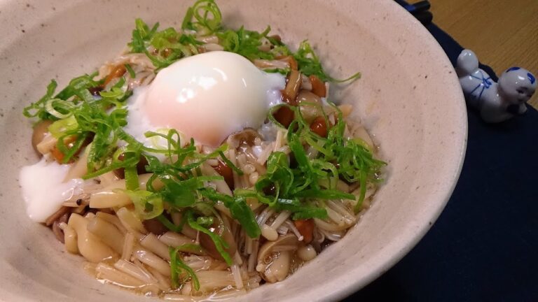 【これを食べて夏バテ解消！】冷やしきのこあんかけ蕎麦の作り方