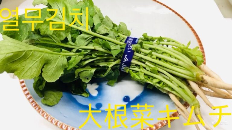 (2-6)【シェフ直伝】大根菜キムチの作り方(열무 김치) #韓国料理簡単　#大根菜　#キムチ　#韓味屋
