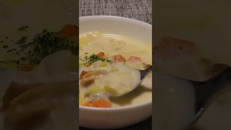【あさりのむき身で簡単レシピ】旬の野菜たっぷり！クラムチャウダー#shorts