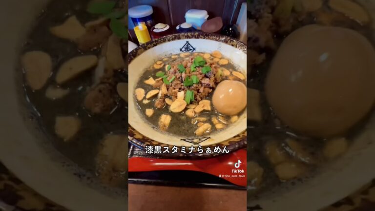 【金沢ラーメン】金澤味噌らぁめん秀　漆黒スタミナらぁめん　ランチライス　#movie #ramen #라면 #noodle