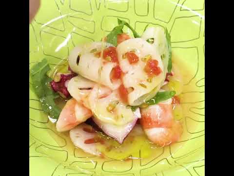 【絶品！野菜と魚介のピクルス作り #ダイジェスト版 】ミシュラン京都一つ星 レストランキメラ 筒井シェフ直伝「レンコンと魚介のピクルスマリネ」レシピ #Shorts