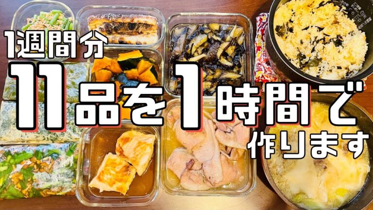 【1時間＋放置】簡単レシピで11品をサっと作り置き！【作り置き実況：86】