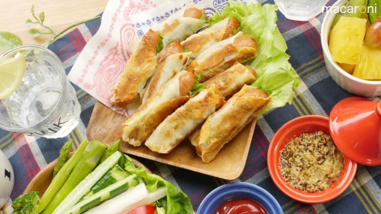 包まず簡単！ 餃子の皮で ウインナーと チーズの 巻き 棒餃子 のレシピ 作り方