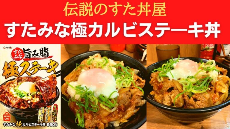 【世界一面白いYouTube・食レポ】伝説のすた丼屋 すたみな極カルビステーキ丼