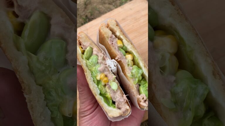 【簡単キャンプ飯】ツナと枝豆とコーンのホットサンド　#shrots  #camping  #food  #cooking
