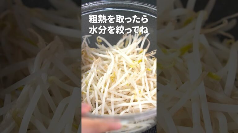 ご飯が進むピリ辛◎おつまみにも！もやしのピリ辛ポン酢和え【今日のあと一品】【副菜レシピ】#shorts