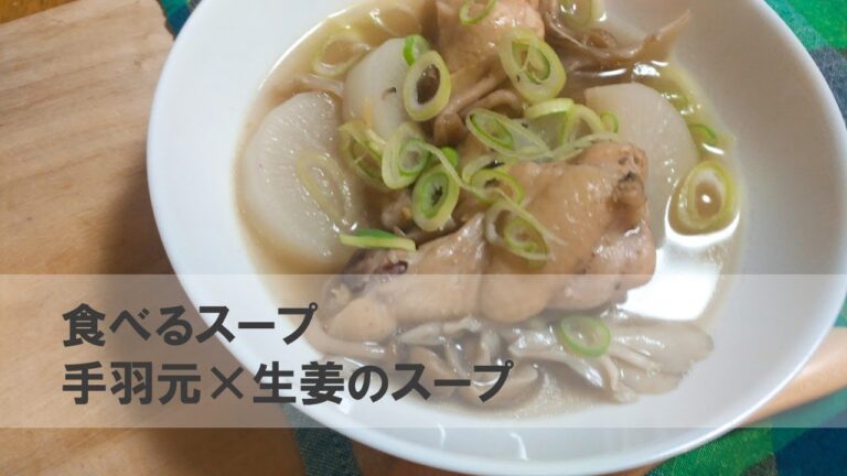 おかずスープ①手羽元と野菜の生姜スープ