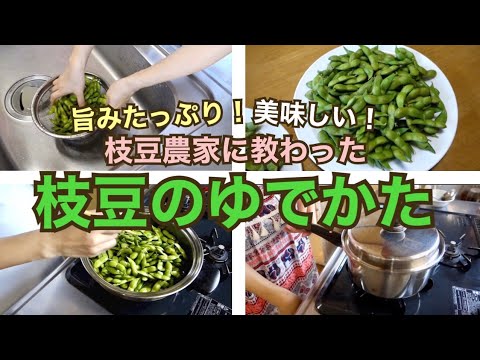 枝豆農家のプロに教わった枝豆の美味しい茹で方！少ない水と塩で色鮮やかに茹でる鍋やフライパンのやり方と簡単にできる基本的な茹で方をご紹介！