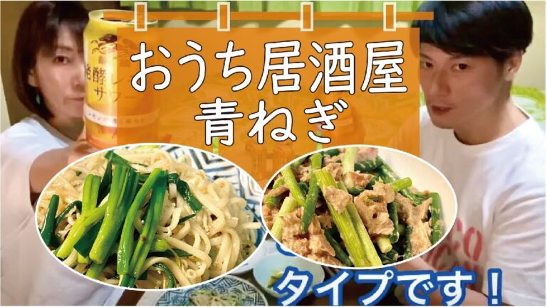 【疲労回復させる⁉︎】青ネギでおつまみ4品〈簡単アレンジレシピ〉おうち居酒屋【酒飲み姉弟で晩酌】