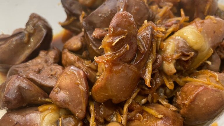 たっぷり生姜で臭み消し！鶏レバーの甘辛煮の作り方・レシピ