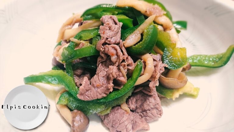 牛肉とピーマンの甘辛炒め【料理】