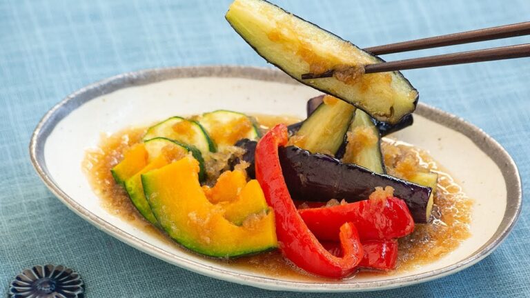 めんつゆで簡単！カラフル野菜の揚げ浸し