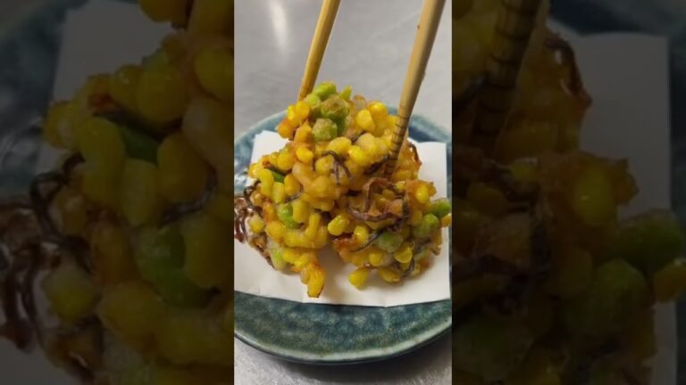 女将のとうもろこしのかき揚げ #shorts