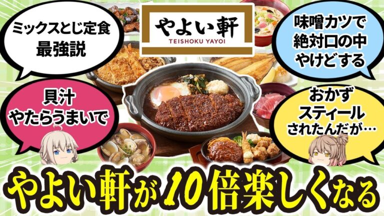 【みんなの反応】やよい軒はミックスとじ定食最強説！いや、味噌カツが一番米進むやろっっ【ゆっくり解説】