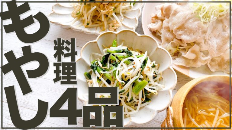 【もやしレシピに困ったら】ご飯が止まらないヘルシーもやしレシピ4品！【大量消費】