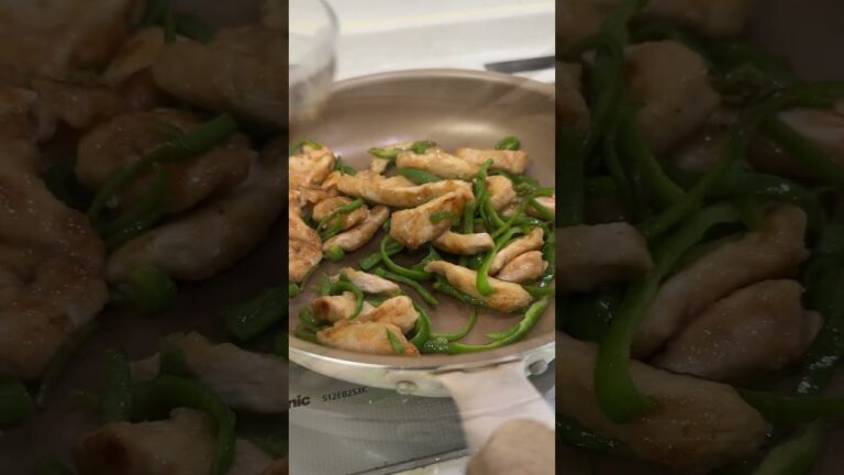 胸肉とピーマンの中華炒め