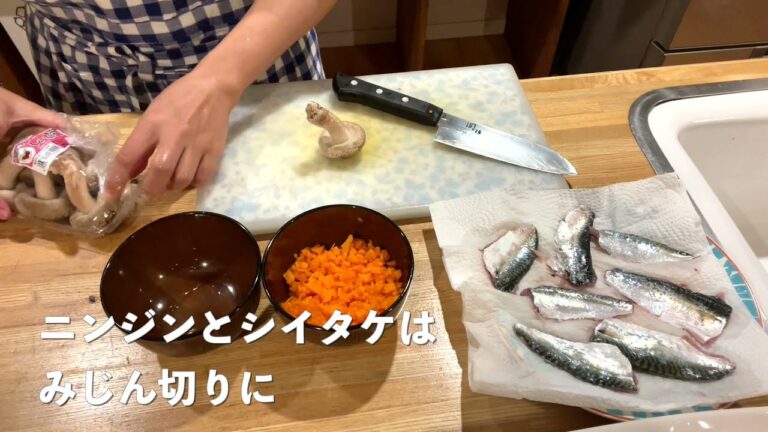 サバのお魚ハンバーグ♪ヘルシーな野菜と一緒に