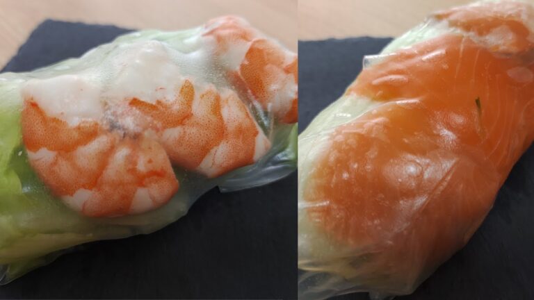 会社員が作る特大生春巻き（エビ・サーモン）